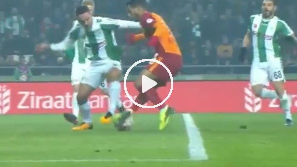 Galatasaraylı taraftar Belhanda'nın pozisyonunda penaltı bekledi