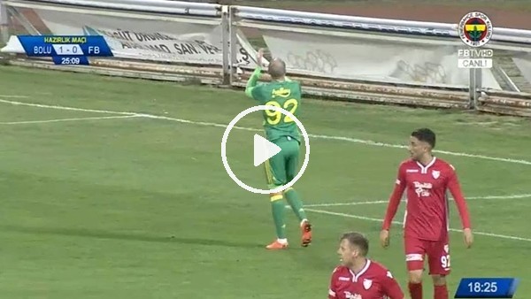 Aatif Chahechouhe'nun hazırlık maçında Boluspor'a attığı gol