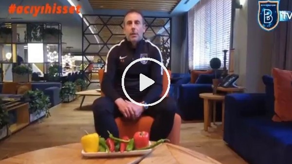 Abdullah Avcı, acı biber yiyerek Arda Turan'a meydan okudu