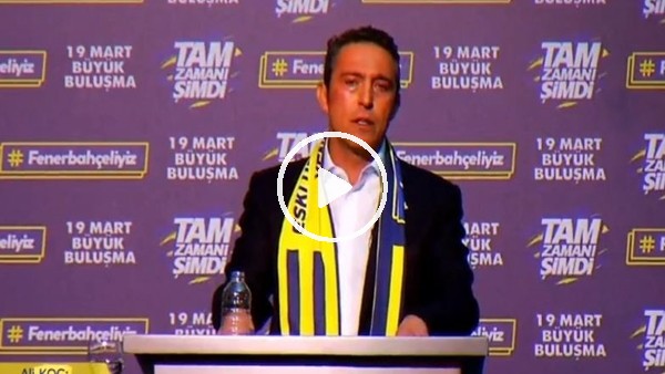 Ali Koç: "İlk işimiz Fenerbahçe'nin kasasına hatı sayılır para koyacağız"
