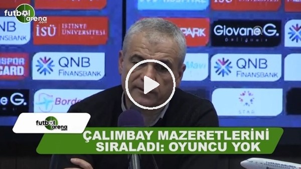 Rıza Çalımbay mazeretlerini sıraladı: "Oyuncu yok...."