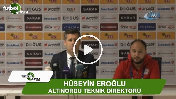 Hüseyin Eroğlu: "Seriyi devam ettirip özellikle ilk 2'ye tutunmak istiyoruz"