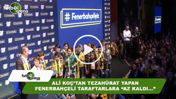 Ali Koç'tan şampiyonluk tezahüratı yapan taraftarlara: "Az kaldı..."