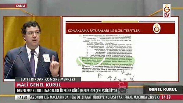 Galatasaray Divan Kurulunda, Serhat Özbek'in konaklama faturası tartışma yarattı