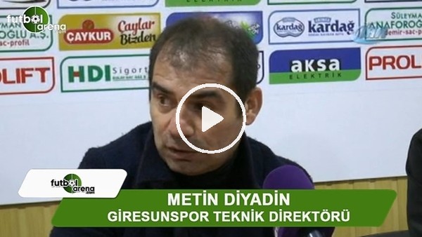 Metin Diyadin: "Enteresan ve talihsiz goller yedik"