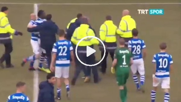 Hollanda Ligi'nde saha bir anda karıştı