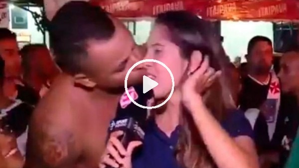 Kadın spikere canlı yayında taciz!