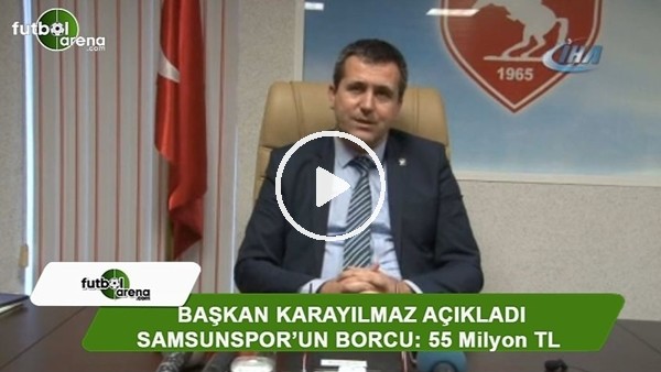 Samsunspor'un borcu Samsun'un plakası civarında