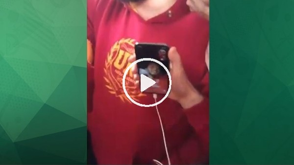 Hakan Çalhanoğlu telefonla Kadıköy'de Galatasaray taraftarlarına bağlandı