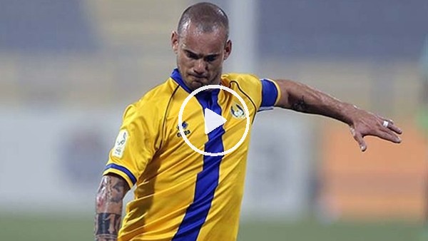 Sneijder'den muhteşem frikik golü