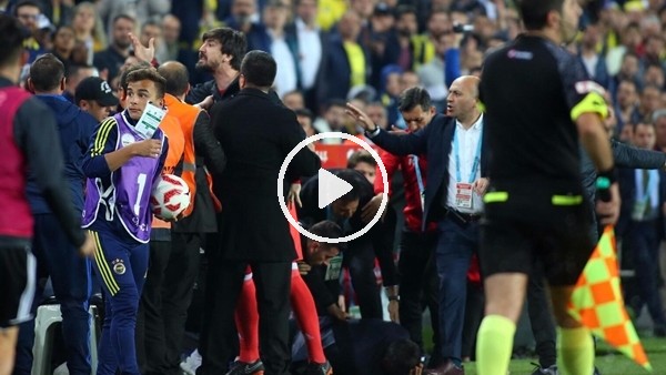 Derbide Şenol Güneş'in kafasına yabancı madde attılar