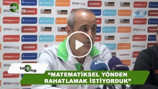 Eyüp Arın: "Matematiksel yönden rahatlamak istiyorduk"