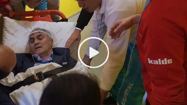 Şenol Güneş sedyeyle hastaneye götürüldü