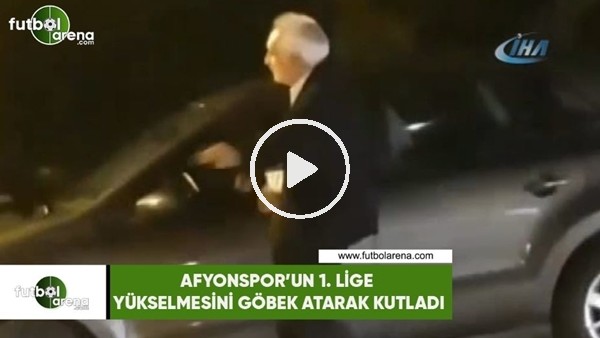 Yaşlı amca, Afjet Afyonspor'un 1. Lige yükselmesini göbek atarak kutladı