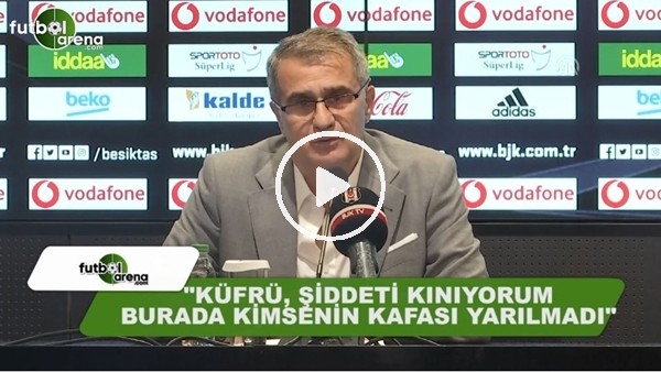 Şenol Güneş: "Küfrü ve şiddeti kınıyorum burada kimsenin kafası yarılmadı"
