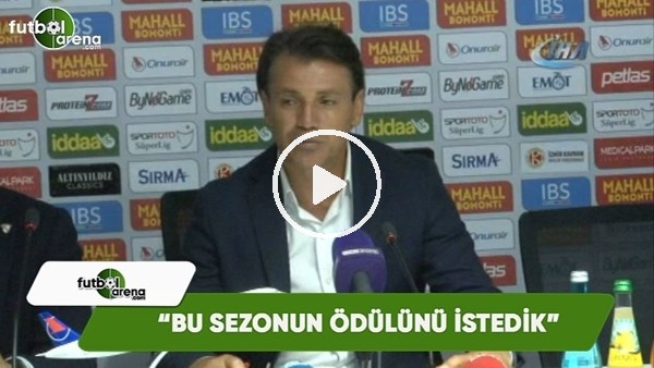 Tamer Tuna: "Bu sezonun ödülünü istedik"
