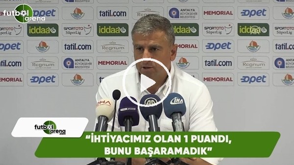 Hamza Hamzaoğlu: "İhtiyacımız olan 1 puandı. Bunu başaramadık"