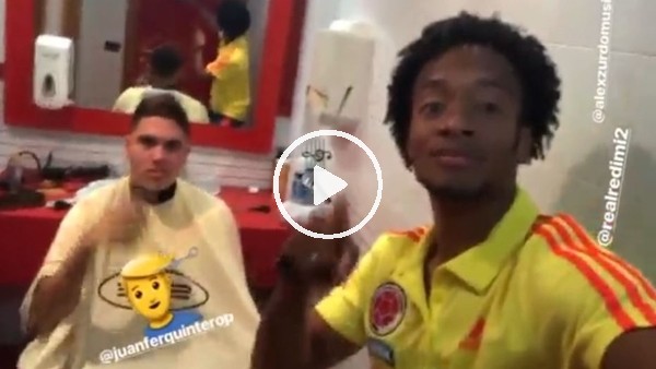 Cuadrado ve Qintero'nun keyifli anları!