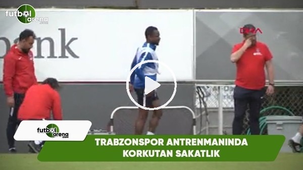 Trabzonspor antrenmanında korkutan sakatlık