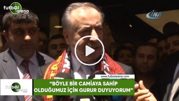 Mustafa Cengiz: "Böyle bir camiaya sahip olduğumuz için gurur duyuyorum"