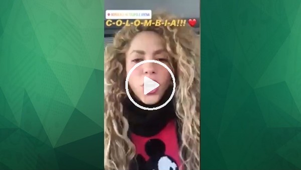 Shakira'dan Kolombiya Milli Takımı'na destek!