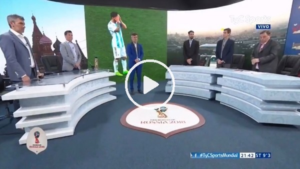 Hırvatistan mağlubiyeti sonrasında Arjantin'de bir televizyon programı