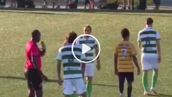 Hakemden futbolcuya yeşil kart