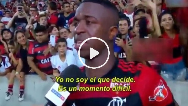 Vinicius, Flamengo'ya gözyaşlarıyla veda etti