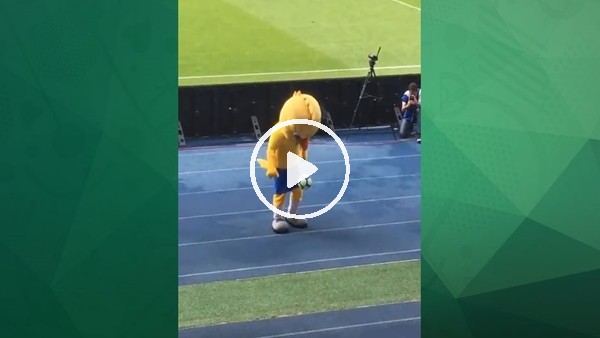 Brezilyalı maskot tribünleri coşturdu