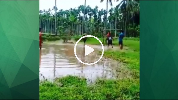 Çamurun içinde rövaşata attı