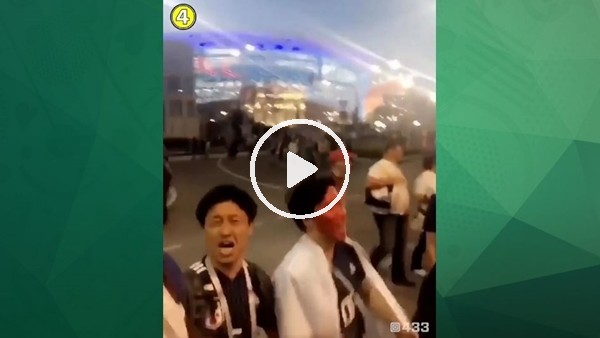 Japonyalı taraftarların keyfi yerinde