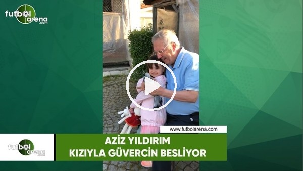 Aziz Yıldırım kızıyla güvercin besliyor