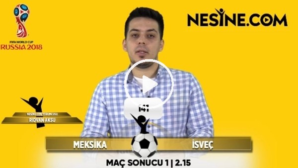 Dünya Kupası'nda günün İddaa kuponu (27 Haziran 2018)