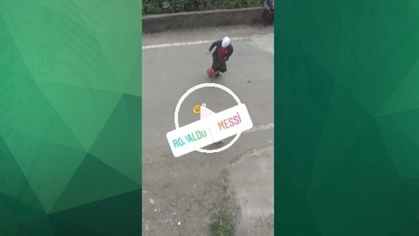 Trabzonlu teyzenin futbol yeteneği