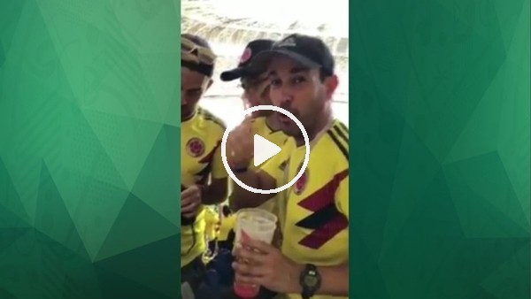 Kolombiyalı taraftarlar stada içkiyi dürbünle soktu!