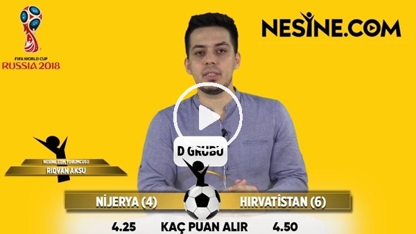 Dünya Kupası D Grubu'nda kim, kaç puan alır?