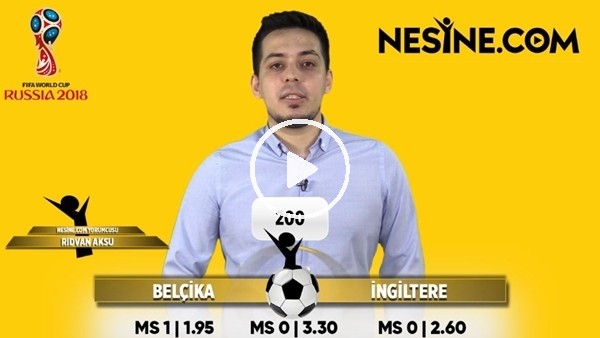 Dünya Kupası'nda 3'üncülük maçı için İddaa kuponu (14 Temmuz 2018)