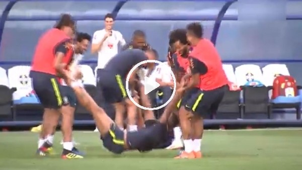 Brezilya antrenmanında ilginç anlar