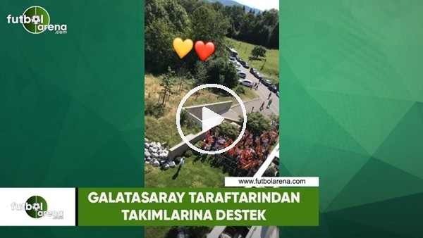 İsviçre'deki Galatasaray taraftarından takımlarına destek