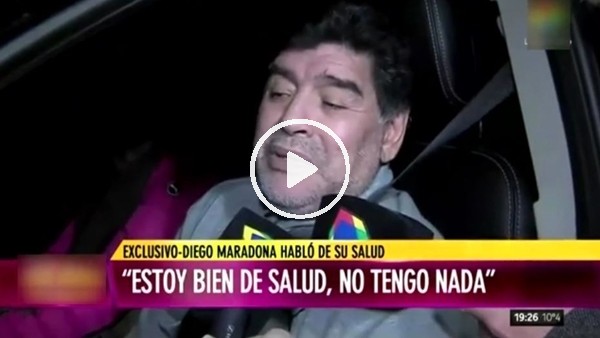 Maradona konuşmakta zorluk çekti