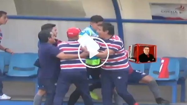 Futbolcu hocasıyla kavga etti!