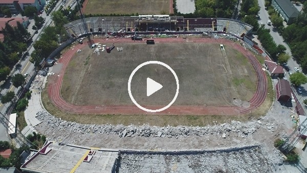 Eskişehir Atatürk Stadında yıkım devam ediyor