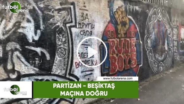 Partizan taraftarlarının stat çevresindeki duvarlara çizdiği resimler