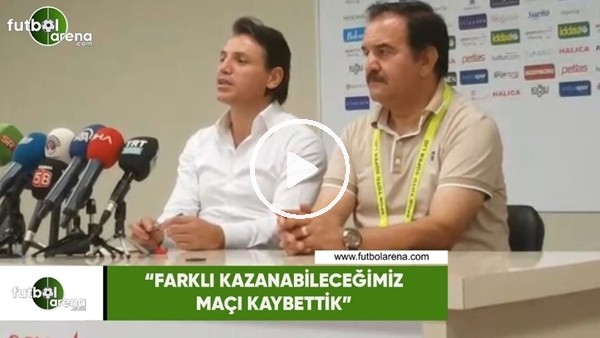 Tamer Tuna: "Farklı kazanabileceğimiz maçı kaybettik"