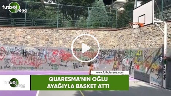 Ricardo Quaresma'nın oğlu Ricky boy ayağıyla basket attı