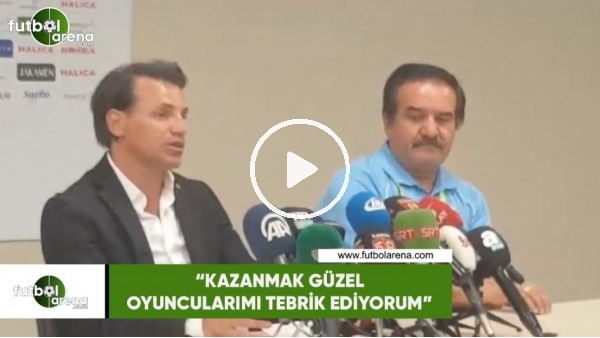 Tamer Tuna: "Kazanmak güzel oyuncularımı tebrik ediyorum"
