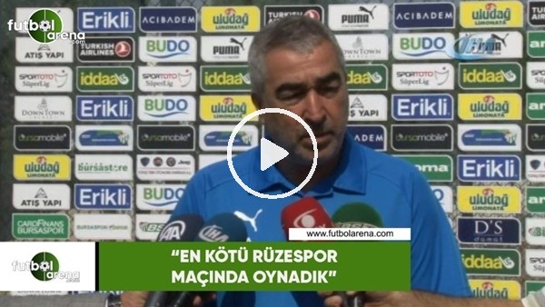 Samet Aybaba: "En kötü Rizespor maçında oynadık"
