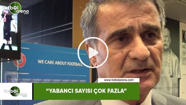 Şenol Güneş: "Yabancı sayısı çok fazla"