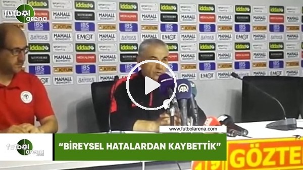Rıza Çalımbay: "Bireysel hatalardan kaybettik"
