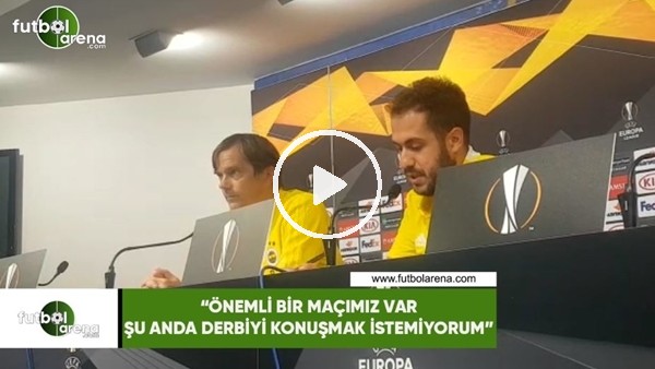 Phillip Cocu: "Önemli bir maçımız var şu anda derbiyi konuşmak istemiyorum" 
